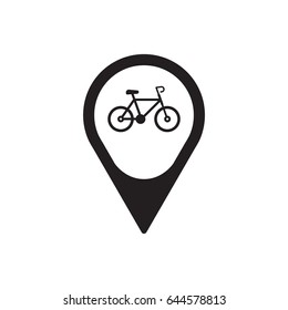 Bike icon, isolated. Flat design.