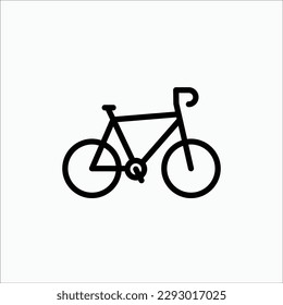 icono de bicicleta, icono aislado en fondo claro, perfecto para sitio web, blog, logotipo, diseño gráfico, medios sociales, interfaz de usuario, aplicación móvil