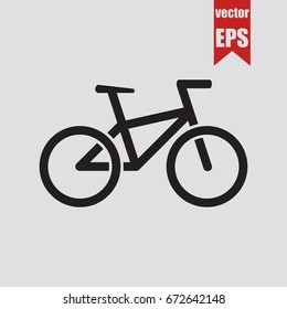 Bike icon isolated on grey background.Vector illustration.