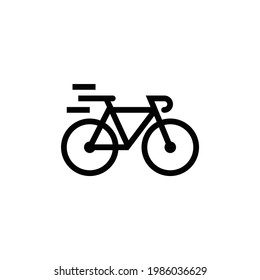 bike icon isolated on white background from hobbies collection. bike icon thin line outline linear bike symbol for logo, web, app, UI.