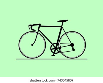 Bike icon isolated on white