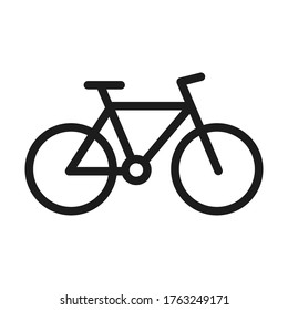 Bike icon with line and black color vector