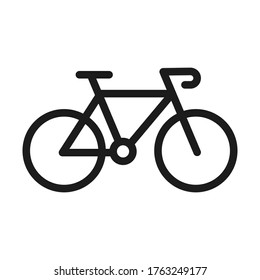 Bike icon with line and black color vector