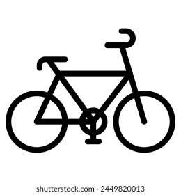 estilo de la línea del icono de la bici, conveniente para el Web y el App móvil.