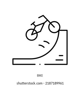 bike icon. Linear style sign isolated on white background. Vector illustration