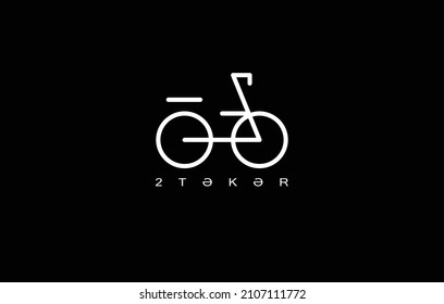 
diseño creativo del icono de bicicleta
