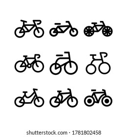 bike icon or logo isolated sign symbol vector illustration - Collection of high quality black style vector icons
