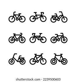 bike icon or logo isolated sign symbol vector illustration - Collection of high quality black style vector icons

