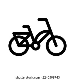 bike icon or logo isolated sign symbol vector illustration - high quality black style vector icons
