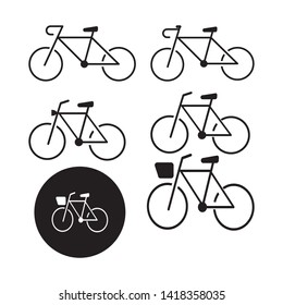 bike icon logo vector design template