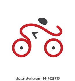 bike icon logo vector illustration design template