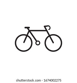 Bike icon logo vector illustration in black on white background