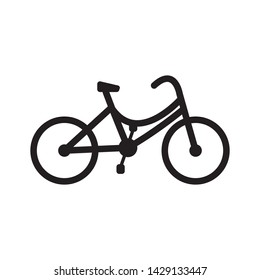 bike icon logo vector in simple design