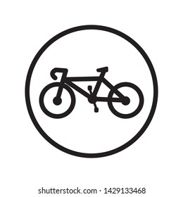 bike icon logo vector in simple design