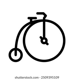 bike icon. Outline style design isolated on white background