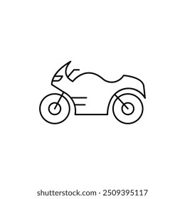 bike icon. Outline style design isolated on white background