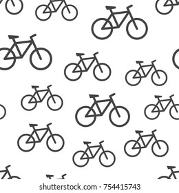 Bike icon seamless pattern background icon. Business flat vector illustration. Bicycle sign symbol pattern.