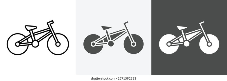 Bike icon set vector art