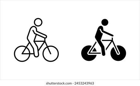 Bike icon set vector logo template, vector illustration on white background