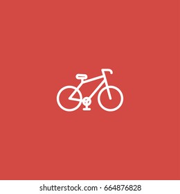 bike icon. sign design. red background