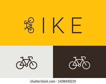Bike Icon, simple monoline concept