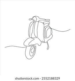 Bike icon in single line art