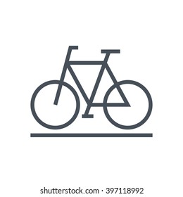 Bike icon suitable for info graphics, websites and print media and  interfaces. Line vector icon.