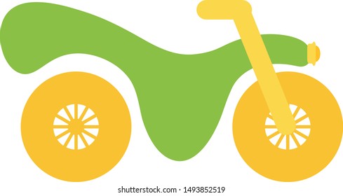 Bike Icon, symbol, element, sign, logo. Vector graphic. Isolated on white. Flat style design.