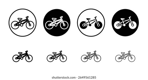 Bike icon thin flat simple illustration symbol