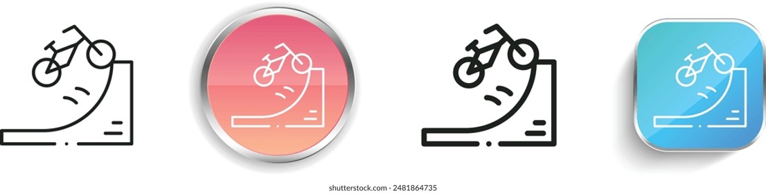 bike icon. Thin Linear, Regular and Button Style Design Isolated On White Background