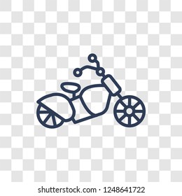 Bike icon. Trendy linear Bike logo concept on transparent background from Transportation collection