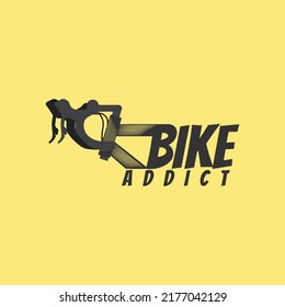  Bike icon vector. bicycle bars concept. Sign for bicycles  store. Trendy Flat design for graphic design, logo, Web site, social media, UI, mobile app, EPS10