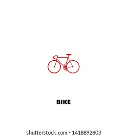 bike icon. bike vector design. sign design. red color