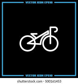 bike icon vector EPS 10, abstract sign flat design,  illustration modern isolated badge for website or app - stock info graphics