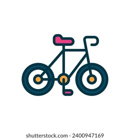 icono de bicicleta. icono de color relleno vectorial para tu sitio web, móvil, presentación y diseño de logotipo.