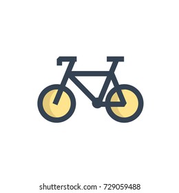 bike icon vector. bike filled outline style design