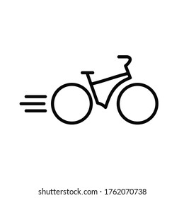 Bike icon, vector illustration in black on white