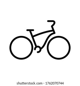 Bike icon, vector illustration in black on white