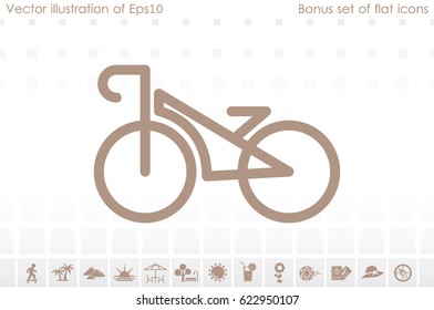 bike icon, vector illustration eps10