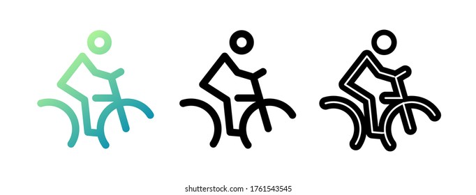 Icono de bicicleta ilustración vectorial. Icono del vector. EPS 10