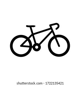 Bike icon vector logo template. simple icon. on white background