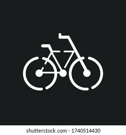 Bike icon, vector logo template simple icon on white background