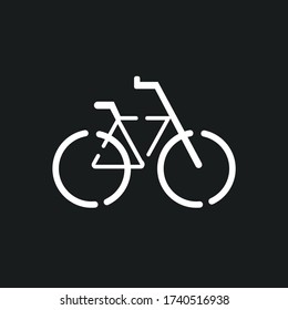 Bike icon, vector logo template simple icon on white background