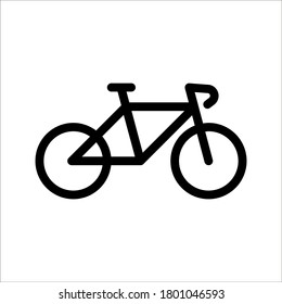 Plantilla de logotipo vectorial de icono de bicicleta sobre fondo blanco