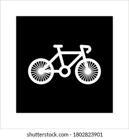 Plantilla de logotipo vectorial de icono de bicicleta sobre fondo blanco