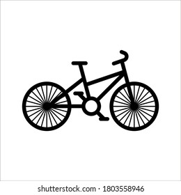 Plantilla de logotipo vectorial de icono de bicicleta sobre fondo blanco