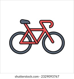 Bike Icon Vector Logo Template, vector illustration on white background