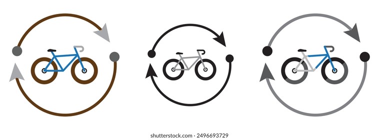 Diseño de Plantilla de logotipo de Vector de icono de bicicleta eps 10