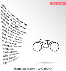 bike icon vector . Lorem Ipsum Illustration design