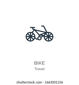 Bike icon vector. Trendy flat bike icon from travel collection isolated on white background. Vector illustration can be used for web and mobile graphic design, logo, eps10